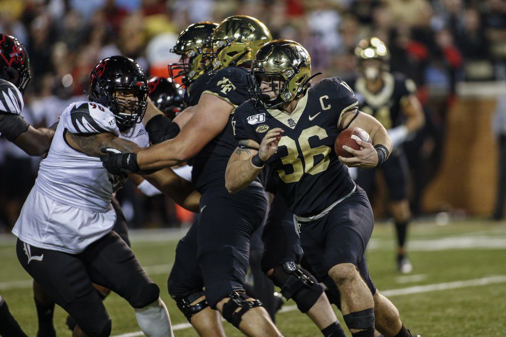 Wake Forest running back Cade Carney
